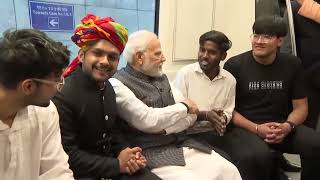 PM Modi in Metro - DU