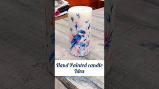 Hand Painted candle idea #acrylicpainting #candlepainting #candledecorationideas