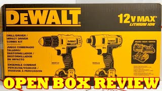 (OPEN BOX REVIEW) DEWALT 12 V MAX LITHIUM ION DRILL/DRIVER/IMPACT DRIVER COMBO KIT DCK211S2