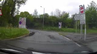 A Dash Cam Journey in the Rain from Llantarnam, Cwmbran, to Usk, Monmouthshire