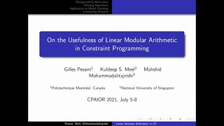 On the Usefulness of Linear Modular Arithmetic in Constraint Programming