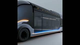 Modern Bus Design Idea, Black and Glass, Shiny, Luxury #2024