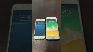 iPhone 6 on iOS 8 vs iPhone 6s Plus on iOS 15 boot up test #shorts #iphone6 #ios8 #iphone6splus #ios