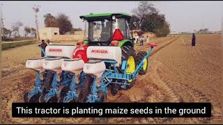 JOHN Deere Tractor 6095 B|95 HP| Working In Field in pakistan| Planting Corn seeds