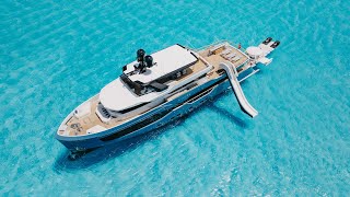 Jet-to-Yacht Charter Video for the 121ft (37m) Numarine yacht AMORE