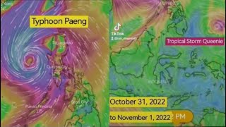 Tropical Storm Paeng Trajectory  October 30, 2022  to November 1, 2022📡 🇵🇭 😔 #Nalgae #PaengPh