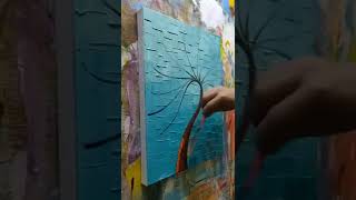 new art about today | interesting 3D Thick oli knife  painting video | #shorts #art #yutubeshorts