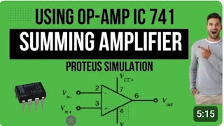 Summing Amplifier|Inverting and Non inverting Summing Amplifier Simulation using proties