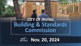 City of Irving | Building & Standards Commission November 20, 2024