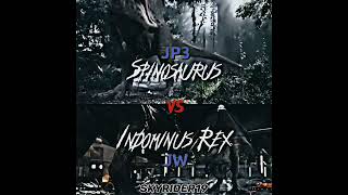 Indom vs Spino #indominusrex #whoisstrongest #foryou #editing #edit #jurassicworld #shorts