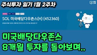 주식투자 일기 1월 2주차 ㅣ 미국배당다우존스 8개월 투자 기록