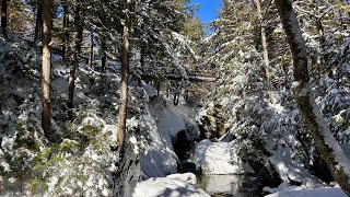 Beautiful Snowy Waterfall - Peaceful Vermont