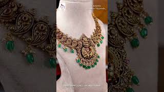 Chandbali necklace designs in gold | lakshmi necklace #goldnecklace #916shorts#22caratgoldjewellery