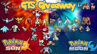 Pokémon Sun & Moon/Ultra GTS Giveaway - All Shiny Non-Mythical Legendary Pokémon!!! - ROUND 4