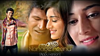 Nanage Neenu🖤🩷|Dr Puneeth rajkumar & Erica Fernandes version|upadyaksha movie song|NakshaEdits #love