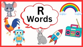 Letter R|Words that START WITH letter  R | learn Alphabets| Phonics | kids learning videos|