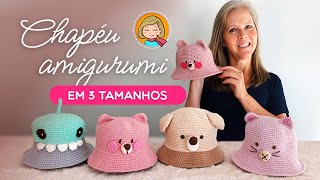 Bucket Hat de Crochê - Chapéu Amigurumi Infantil - Passo a Passo