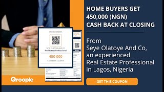 Home buyers get 450,000 (NGN) cash back from Seye Olatoye And Co in Lagos, Nigeria