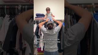 When daddy is on baby duty 😂 #daddy #babyshorts #funnyshorts #babyanddaddy #family