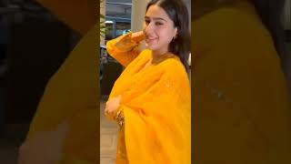 Sara Khan In Yellow 🥰🥰🥰🥰 #saraalikhan