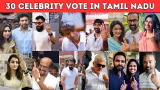 30 CELEBRITY VOTE IN TAMIL NADU, Vijay, Ajith, Rajinikanth, Dhanush, Trisha