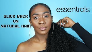 Sleek Ponytail on Natural Hair with Curly Clip Ins ft Essentrals Hair| Nia Imani