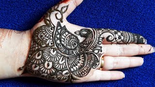 Simple peacock mehndi design | Raksha bandhan mehndi design | Easy and simple mehndi design|Hennaart