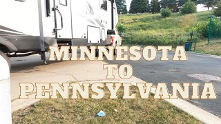 RV Travel Adventure Minnesota to Pennsylvania