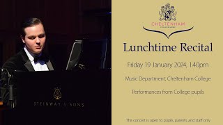 Lunchtime Recital, Friday 19 January 2024, 1.40pm