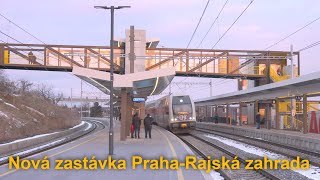 Nová zastávka linek S Praha-Rajská Zahrada, 10.12.2023 | 8K HDR