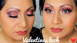 VALENTINES DAY MAKEUP | DEEP and SULTRY | TOO FACED SWEET PEACH PALETTE