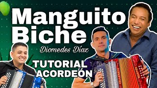 MANGUITO BICHE - Diomedes Díaz (Tutorial Acordeón)