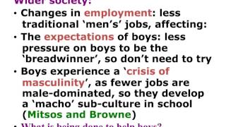 Why do boys underachieve?