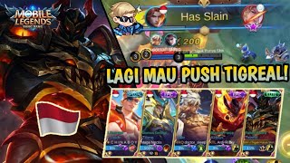 Solo Rank Gameplay Tigreal | Jarang-Jarang Jumpa Team Push Serious !! Mobile Legend