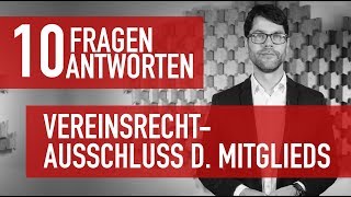 10 Fragen 10 Antworten - Vereinsausschluss