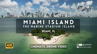 The Miami Marine Stadium Island - [4k Miami Cinematic Drone Video]