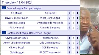 11/4/2024 Thursday prediction on Europa league, conference league and other leagues.