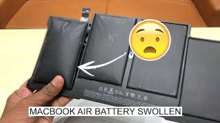 MACBOOK AIR (13 INCH) BATTERY REPLACEMENT (OLD BATTERY SWOLLEN)#justsolution #apple