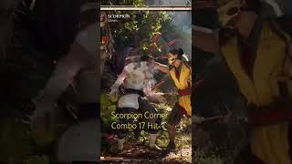 Scorpion combo 17 hits finish Mortal Kombat 1 #mk #mk1  #game #short #mortalkombatgaming #shorts