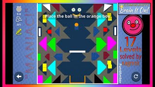 Brain It On! Community 17 Levels "MANIAC!" solved by nagmok