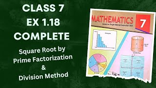 Class 7  Ex 1.18 Complete | Square Root by Prime Factorization and Division Method