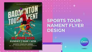 Sport Tournament Flyer Design in Canva