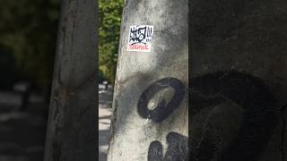 Стикербомбинг вдоль дороги #graffiti #граффити #sticker #stickerbombing #стикербомбинг #стикер