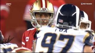 Jimmy Garoppolo leads game winning drive - 2x 3rd & 16's - Los Angeles Rams @ San Francisco 49ers