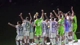 FIFA World Cup Qatar 2022 Final : Argentina 3-3 (4-2) France - Messi lifts the World Cup Trophy