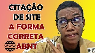 Como fazer Citação de Site internet TCC