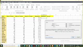 Calcul des Moyennes et Classements, résultat avec Excel