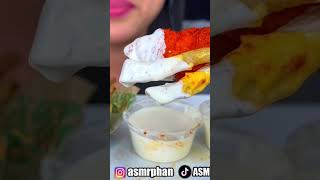 EATING HOT CHICKEN DIPPED IN SAUCE #asmr #food #mukbang