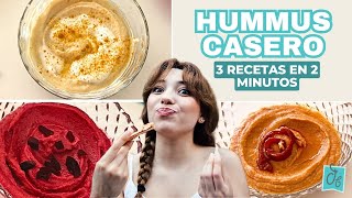 🍽️✨Aprende a hacer HUMMUSCASERO | 3 RECETAS en 2 minutos