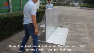 Shinestage aluminum barriers installed video